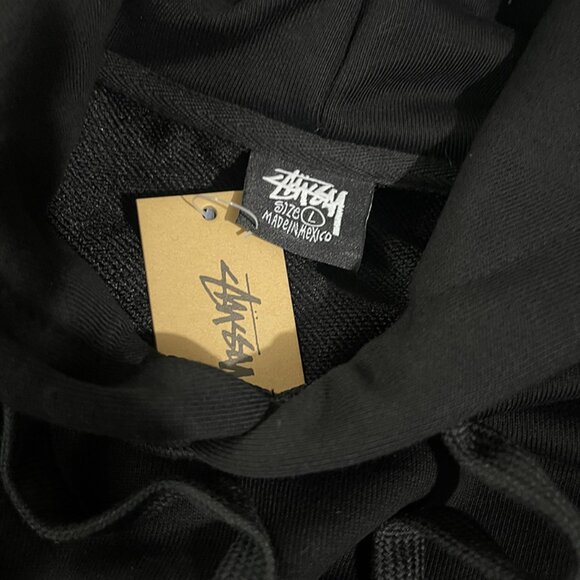 Stussy Black Hoodie Size L - Picture 6 of 8